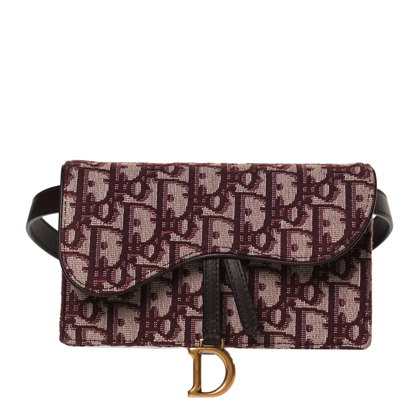 Oblique Saddle Belt Bag Bordeaux