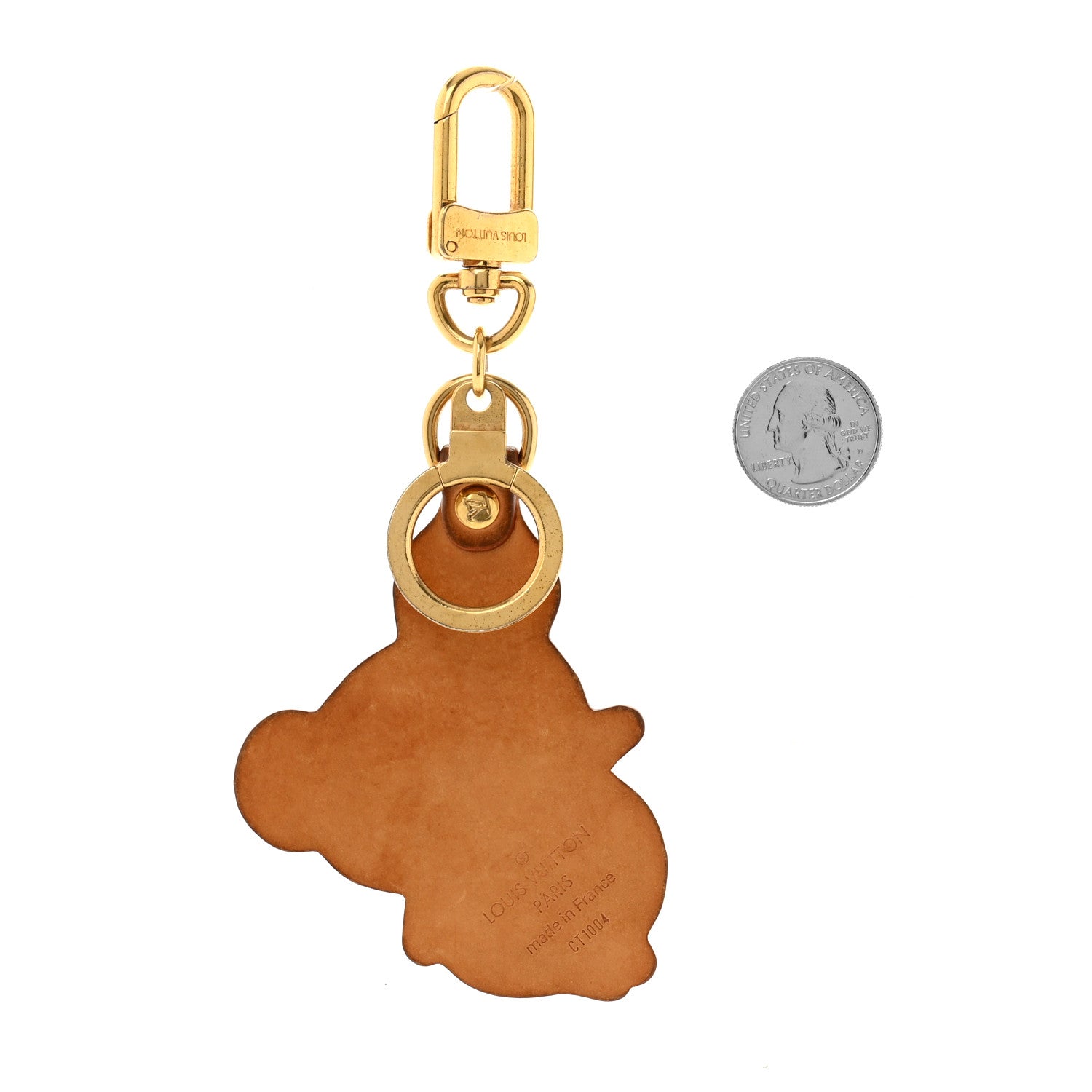 Louis Vuitton Vachetta Monogram Panda Key Ring Bag Charm 2 of 5