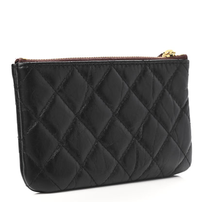 Chanel Aged Calfskin Quilted Small Reissue Cosmetic Case Black 3 of 7