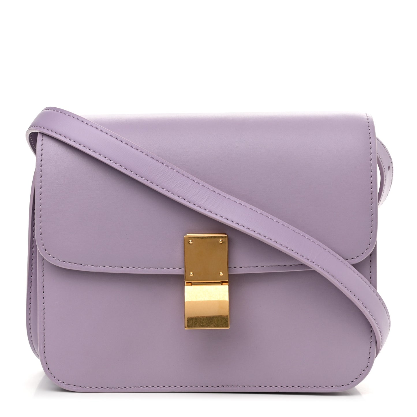 Box Calfskin Teen Classic Box Flap Bag Lilas
