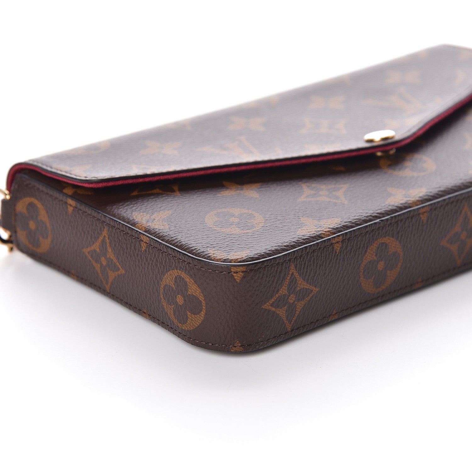 Louis Vuitton Monogram Pochette Felicie Chain Wallet Fuchsia 5 of 10