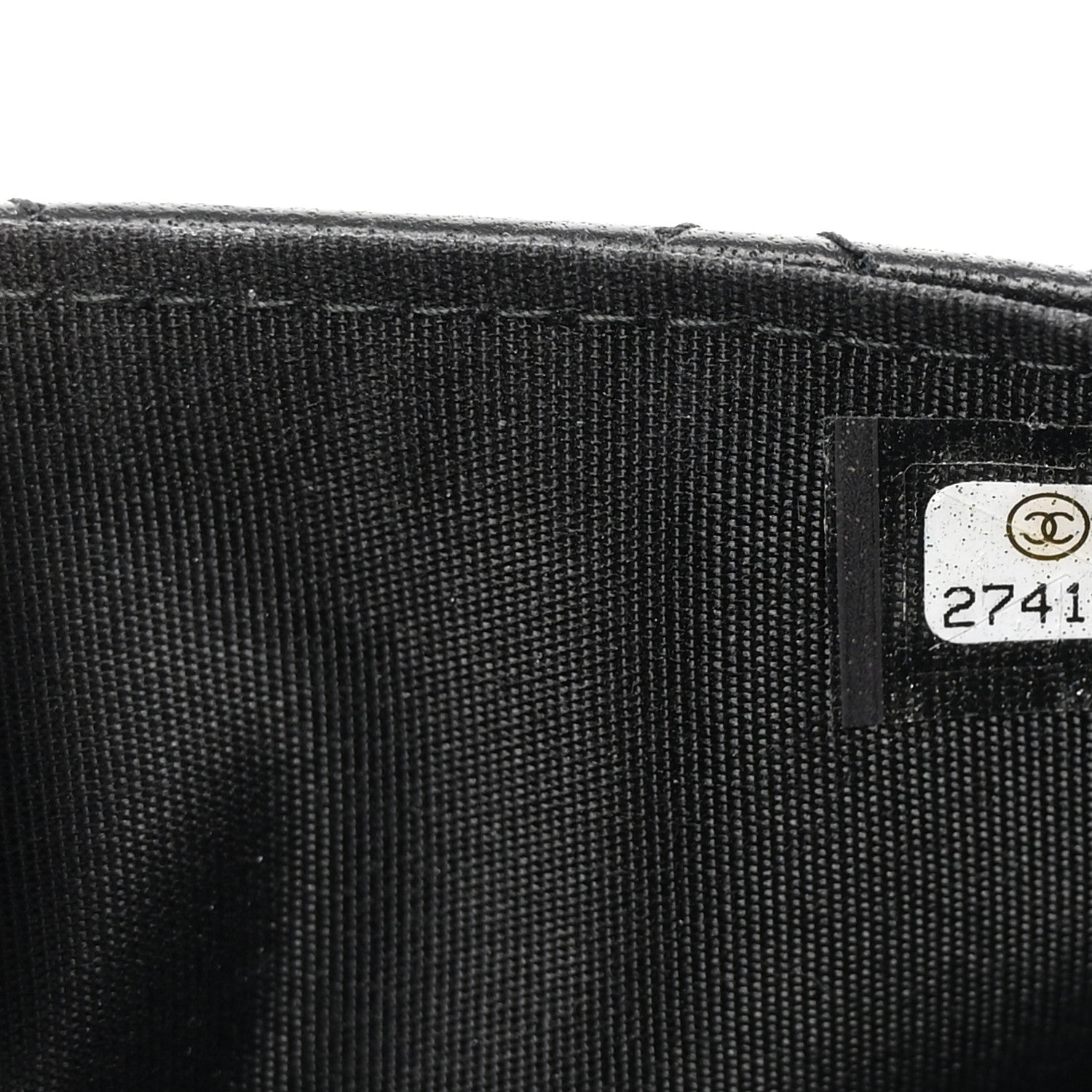 Chanel Lambskin Quilted Wristlet Clutch Black 7 of 7