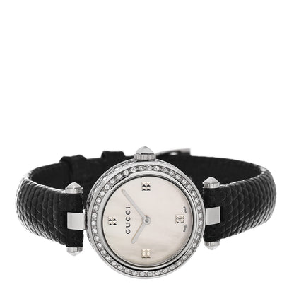 Gucci Stainless Steel Lizard Diamond Bezel Mother of Pearl 27mm Diamantissima Quartz Watch 2 of 4