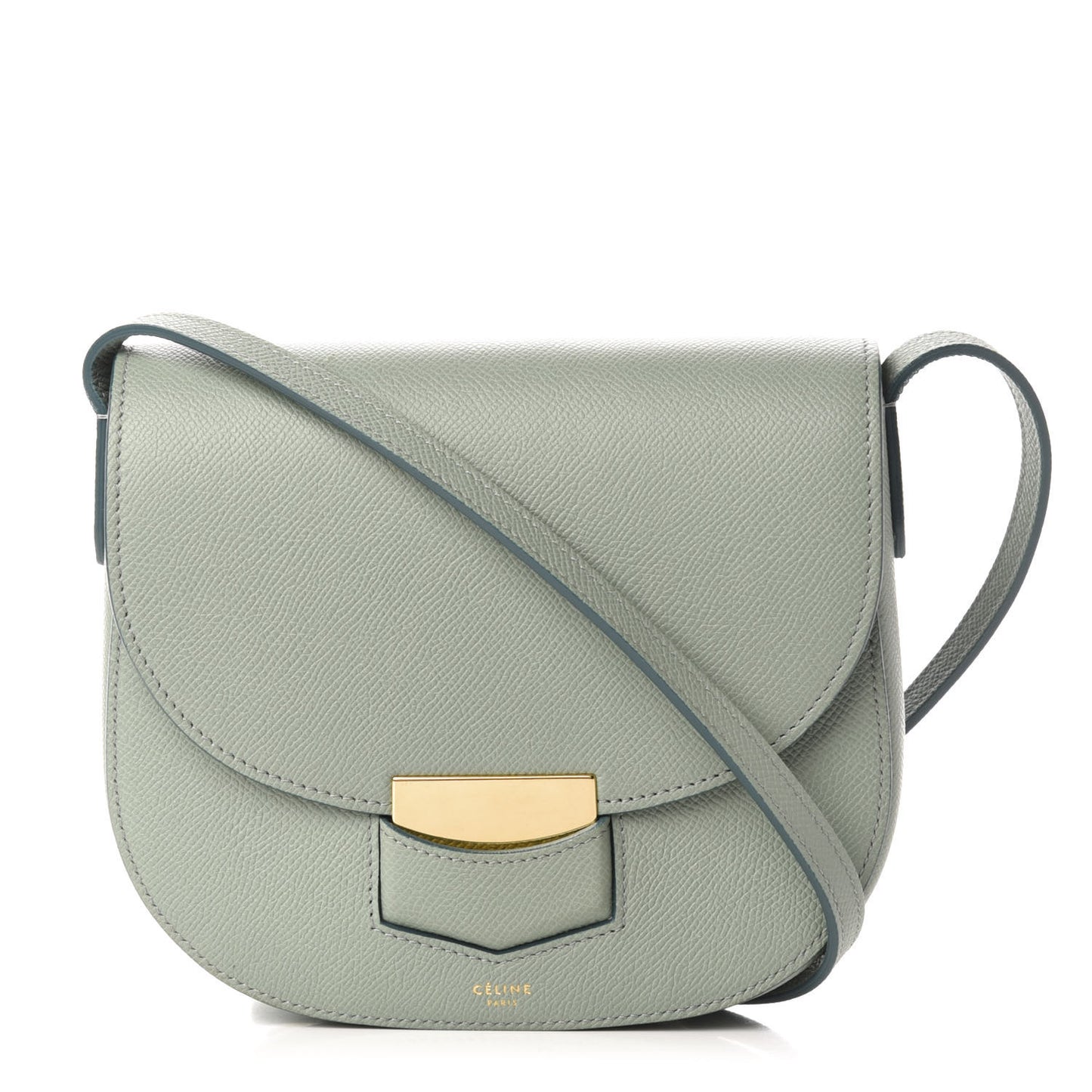 Grained Calfskin Small Trotteur Jade