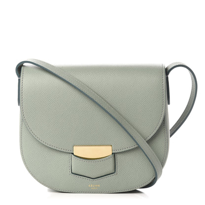 Celine Grained Calfskin Small Trotteur Jade 1 of 9