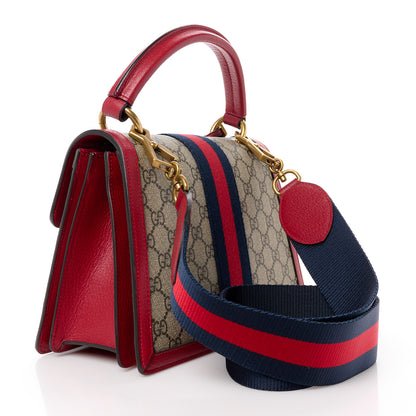 Gucci GG Supreme Monogram Small Queen Margaret Top Handle Bag Red 3 of 12