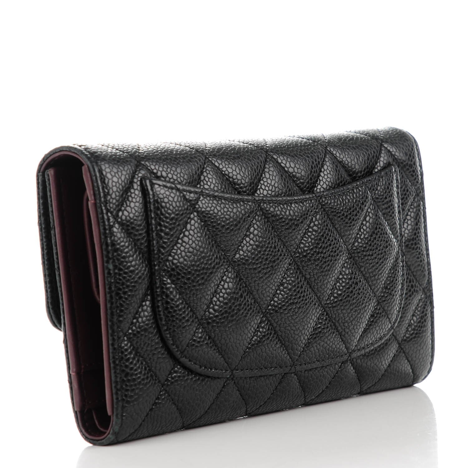 Chanel Caviar Quilted Large Flap Wallet Black 3 of 9