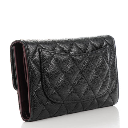 Chanel Caviar Quilted Large Flap Wallet Black 3 of 9