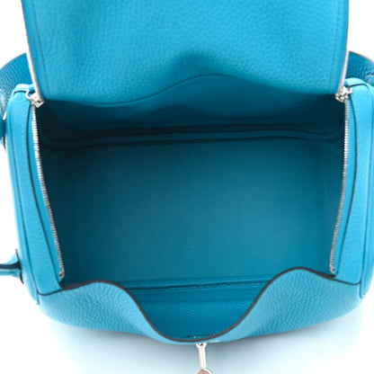 Hermes Taurillon Clemence Lindy 26 Bleu Frida 5 of 11