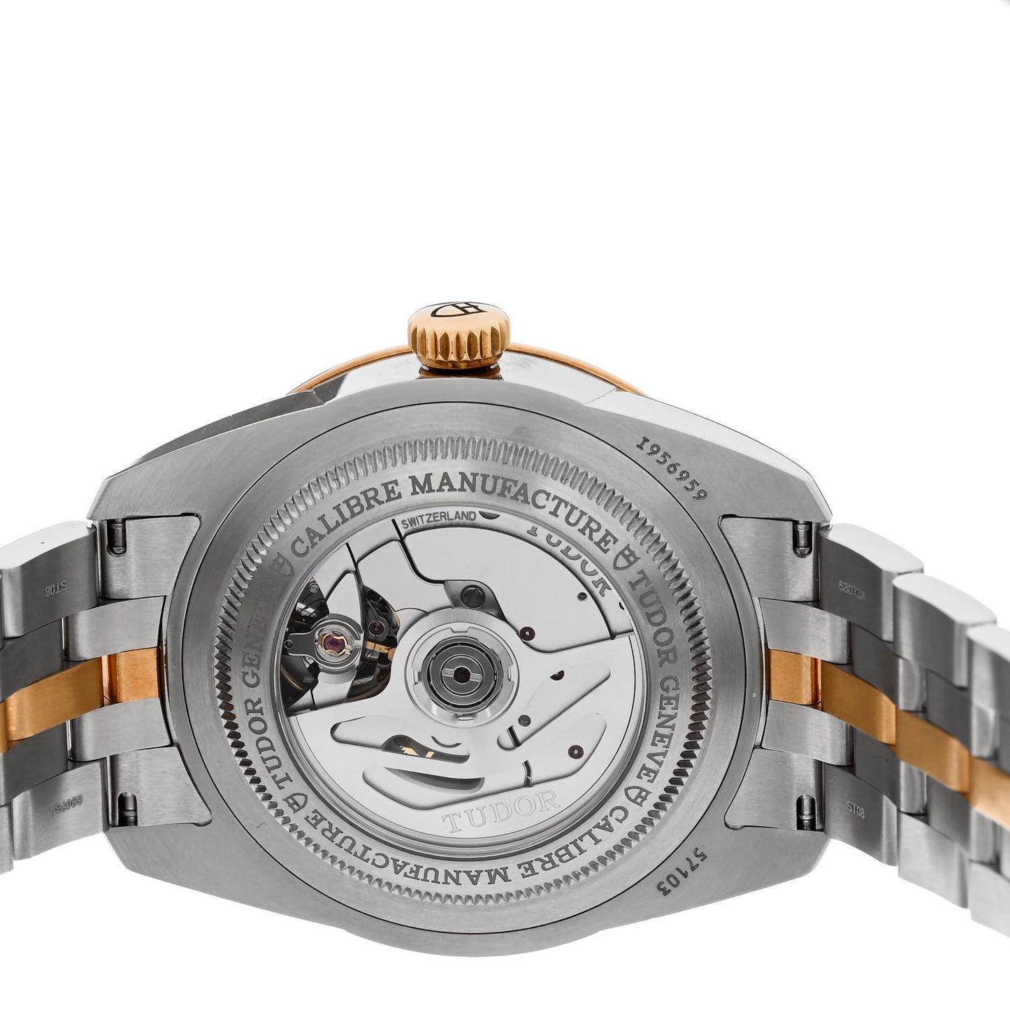 Stainless Steel 18K Yellow Gold 42mm Glamour Double Date Automatic Watch Black 57103