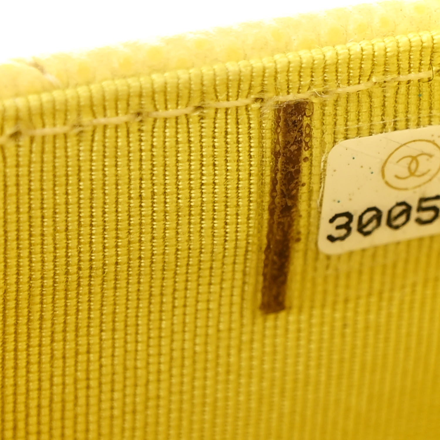 Chanel Caviar Quilted Wallet on Chain WOC Yellow 8 of 13