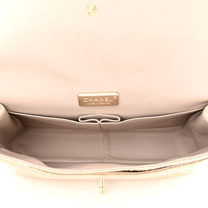 Chanel Metallic Snakeskin Jumbo Double Flap Gold 5 of 12