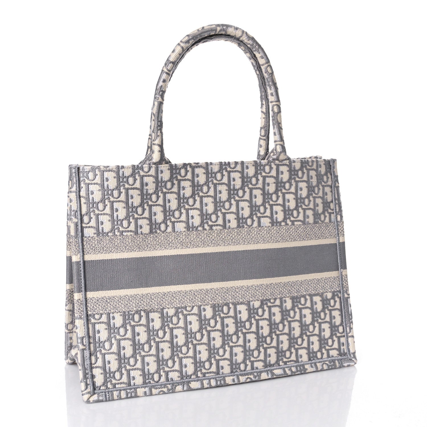 Christian Dior Oblique Medium Book Tote Grey 3 of 9