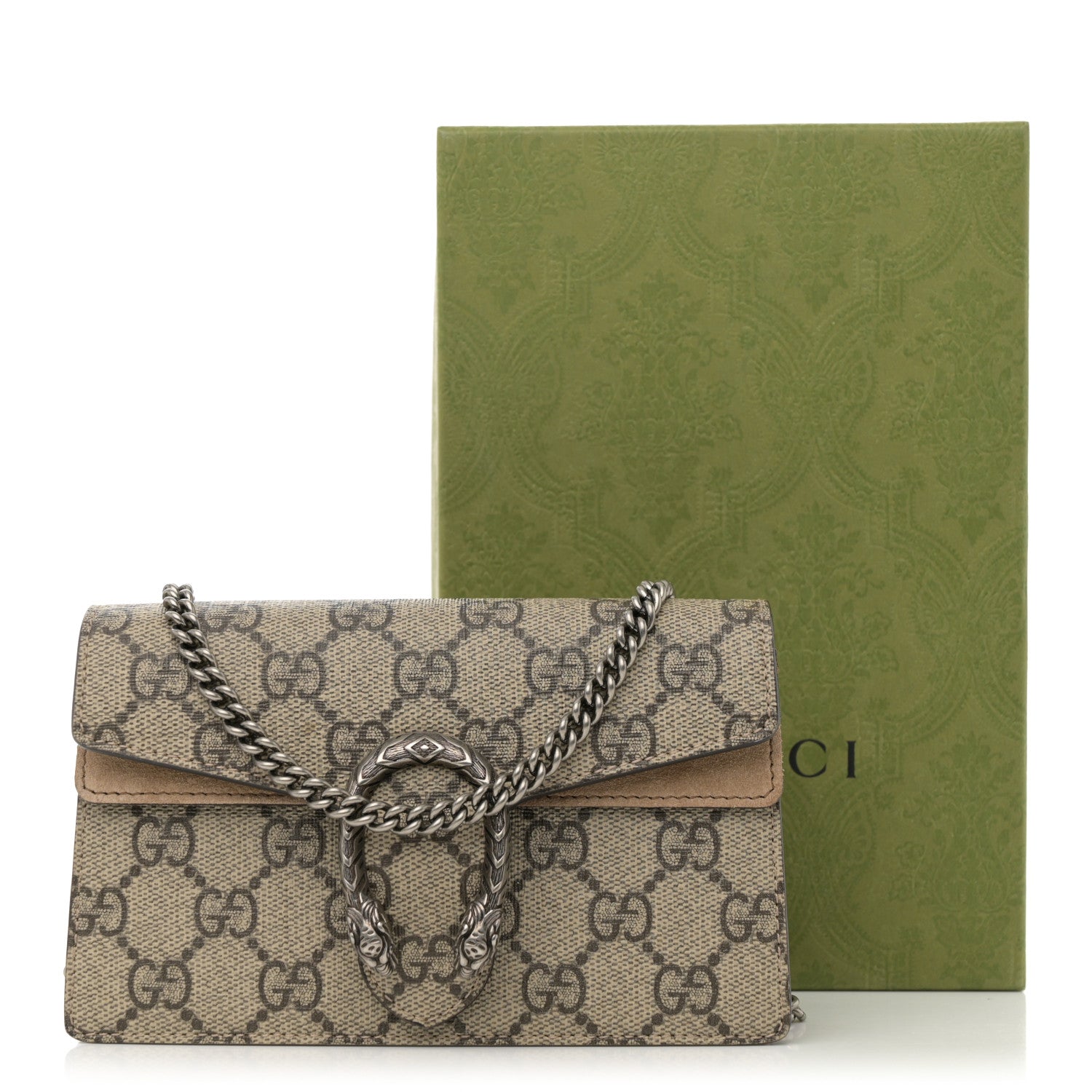 Gucci GG Supreme Monogram Super Mini Dionysus Shoulder Bag Taupe 12 of 12