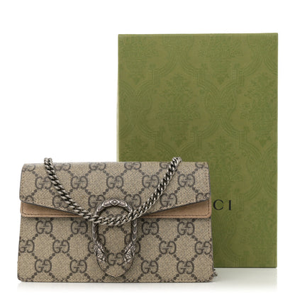 Gucci GG Supreme Monogram Super Mini Dionysus Shoulder Bag Taupe 12 of 12