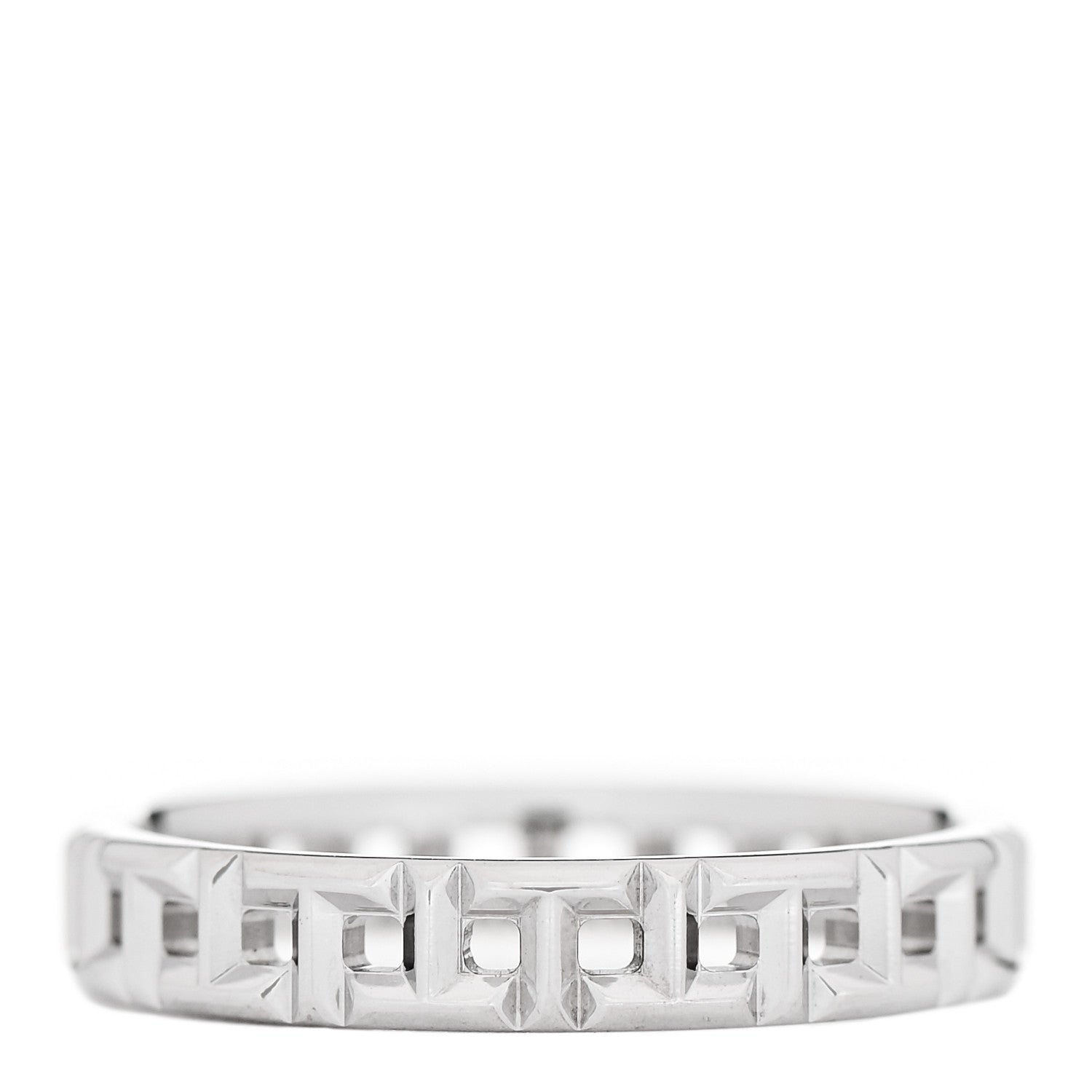Tiffany 18K White Gold T True Narrow Band Ring 52 6 1 of 4