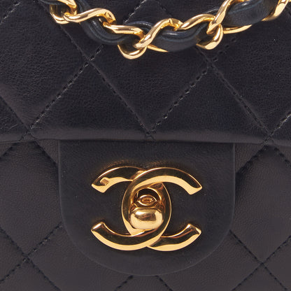 Chanel Lambskin Quilted Mini Square Flap Bag Black 20 of 28