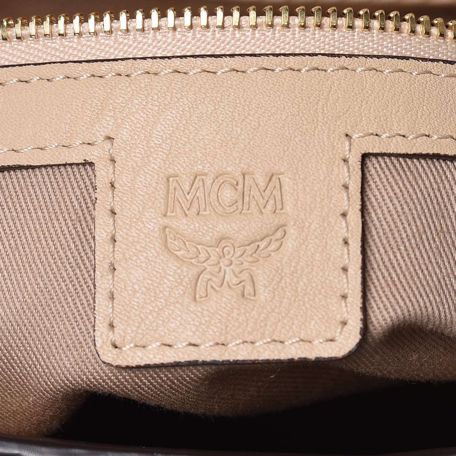 MCM Visetos Small Essential Backpack Beige 10 of 11