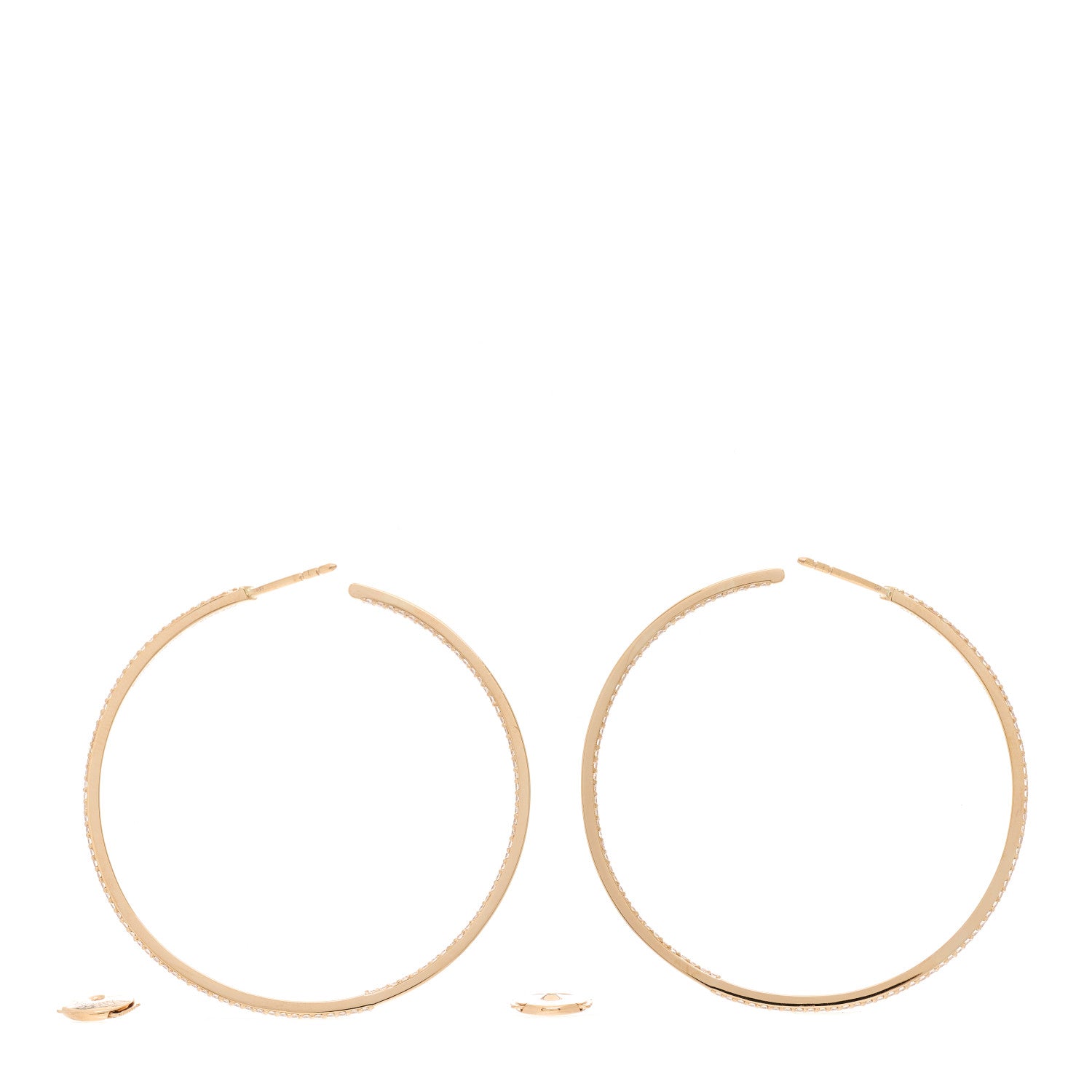 Messika 18K Rose Gold Medium Gatsby Hoop Earrings 3 of 6