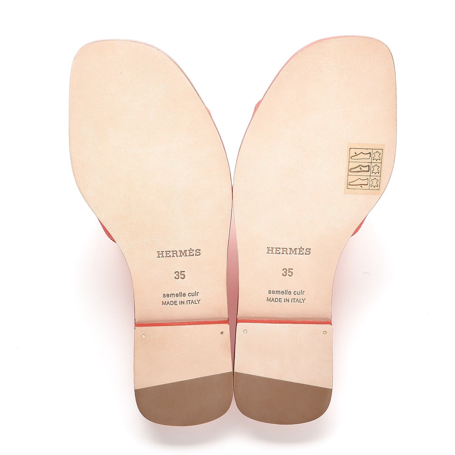Hermes Epsom Oran Sandals 35 Rouge 4 of 7