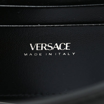 Versace Grained Calfskin Spiked Micro La Medusa Bag Black 6 of 9