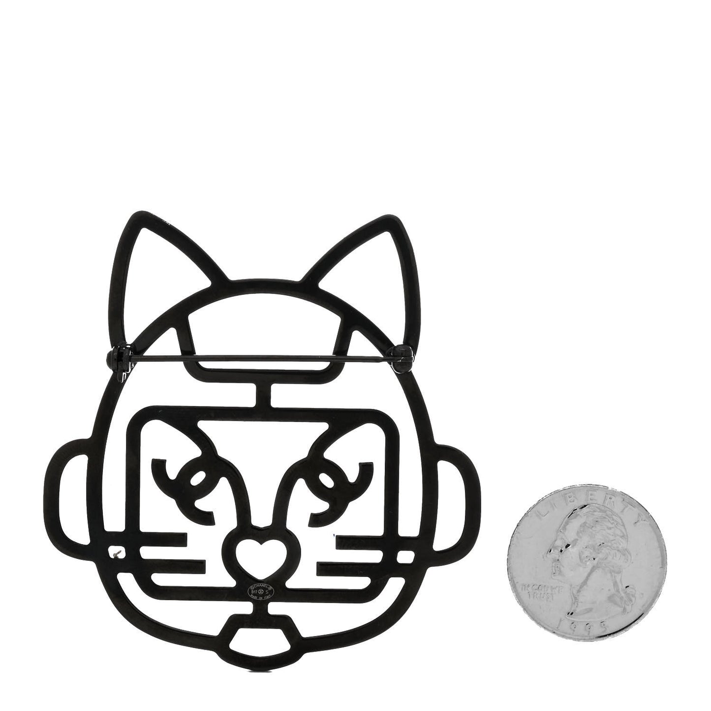 Strass Crystal Emoji Robot Cat Brooch Blue