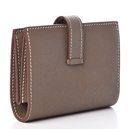 Hermes Epsom Bearn Card Holder Wallet Etoupe 3 of 8