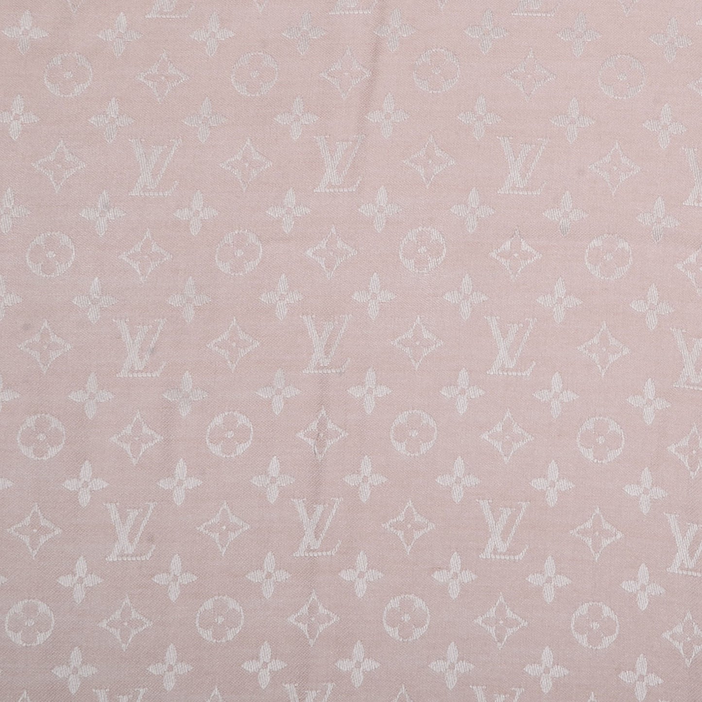 Silk Wool Monogram Denim Shawl Rose