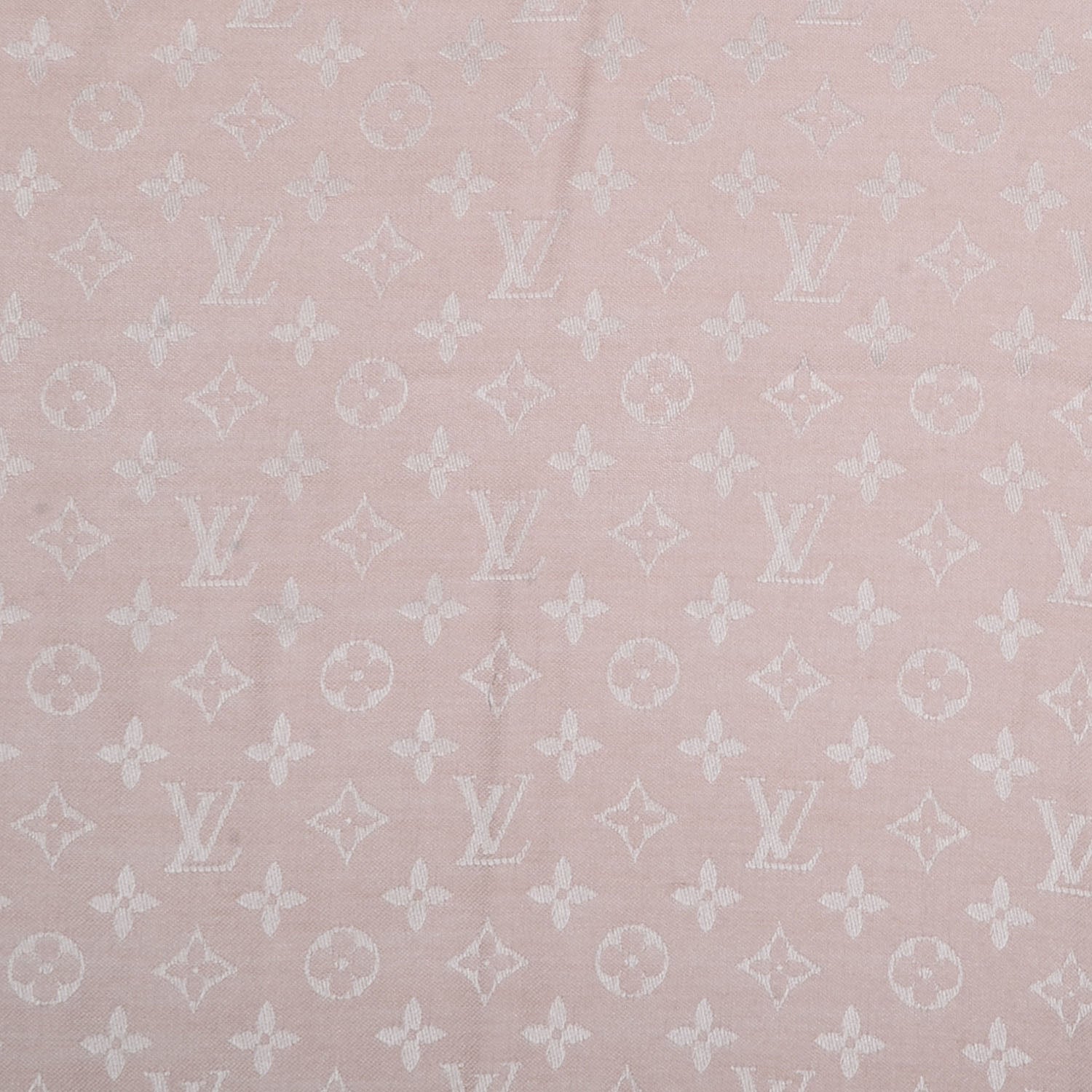 Louis Vuitton Silk Wool Monogram Denim Shawl Rose 1 of 5