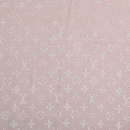 Louis Vuitton Silk Wool Monogram Denim Shawl Rose 1 of 5