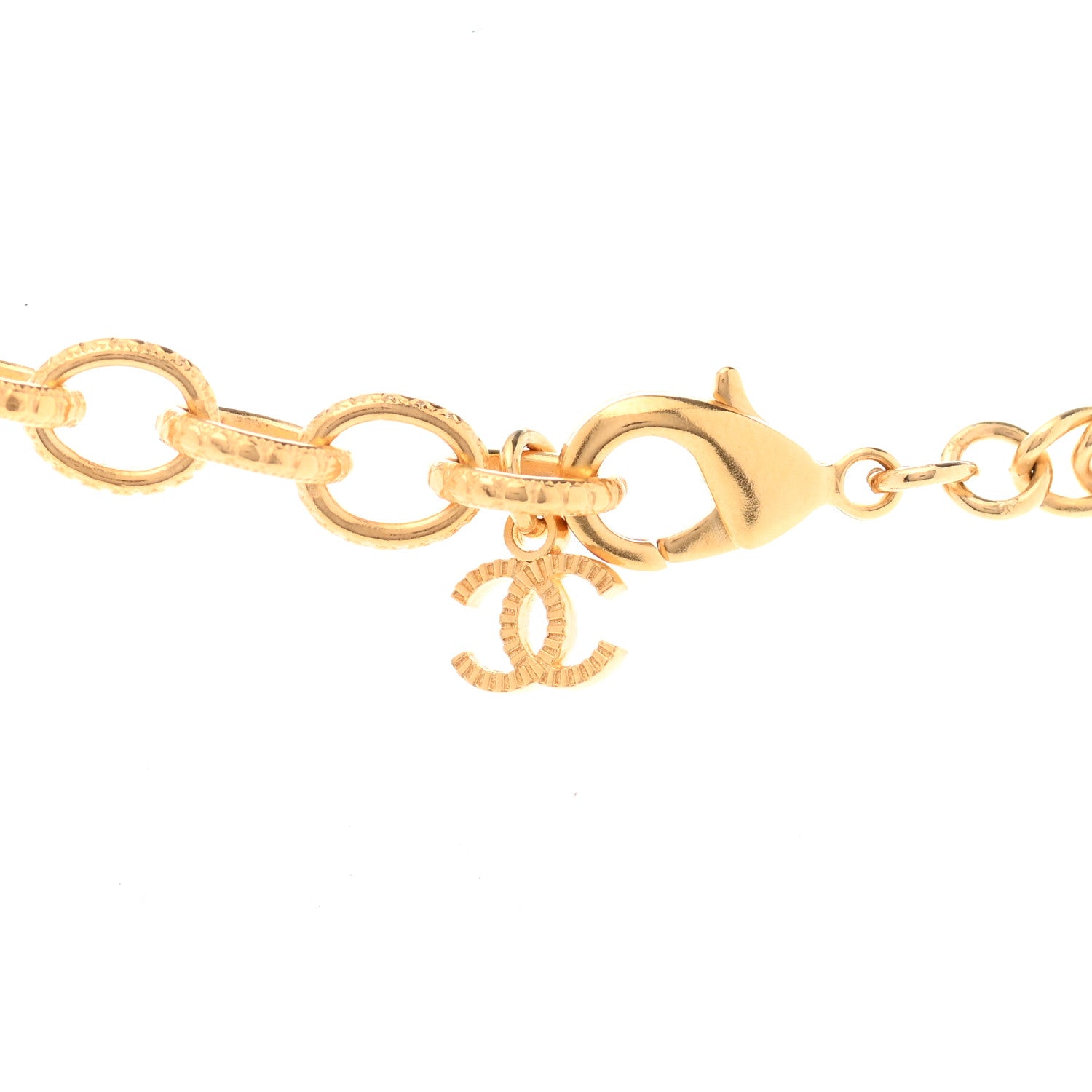 Chanel Metal ID Dog Tag Charm Necklace Gold 6 of 8