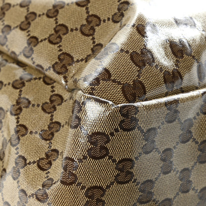 Gucci Crystal Monogram Web Large Carry On Duffle Bag Brown 8 of 13