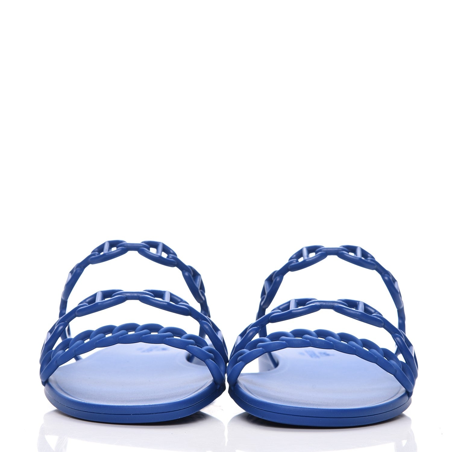 Hermes Rubber Chaine d'Ancre Rivage Sandals 35 Bleu Smalt 2 of 8
