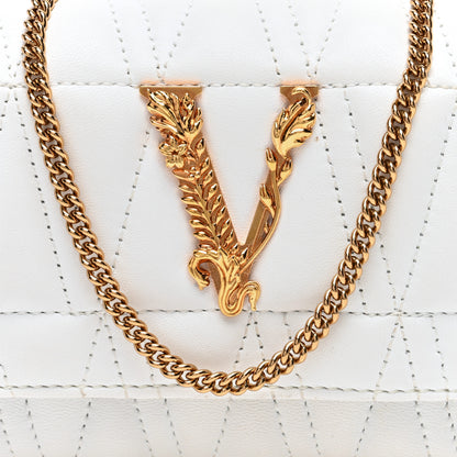 Versace Virtus Mini Wallet Chain Crossbody White 7 of 10