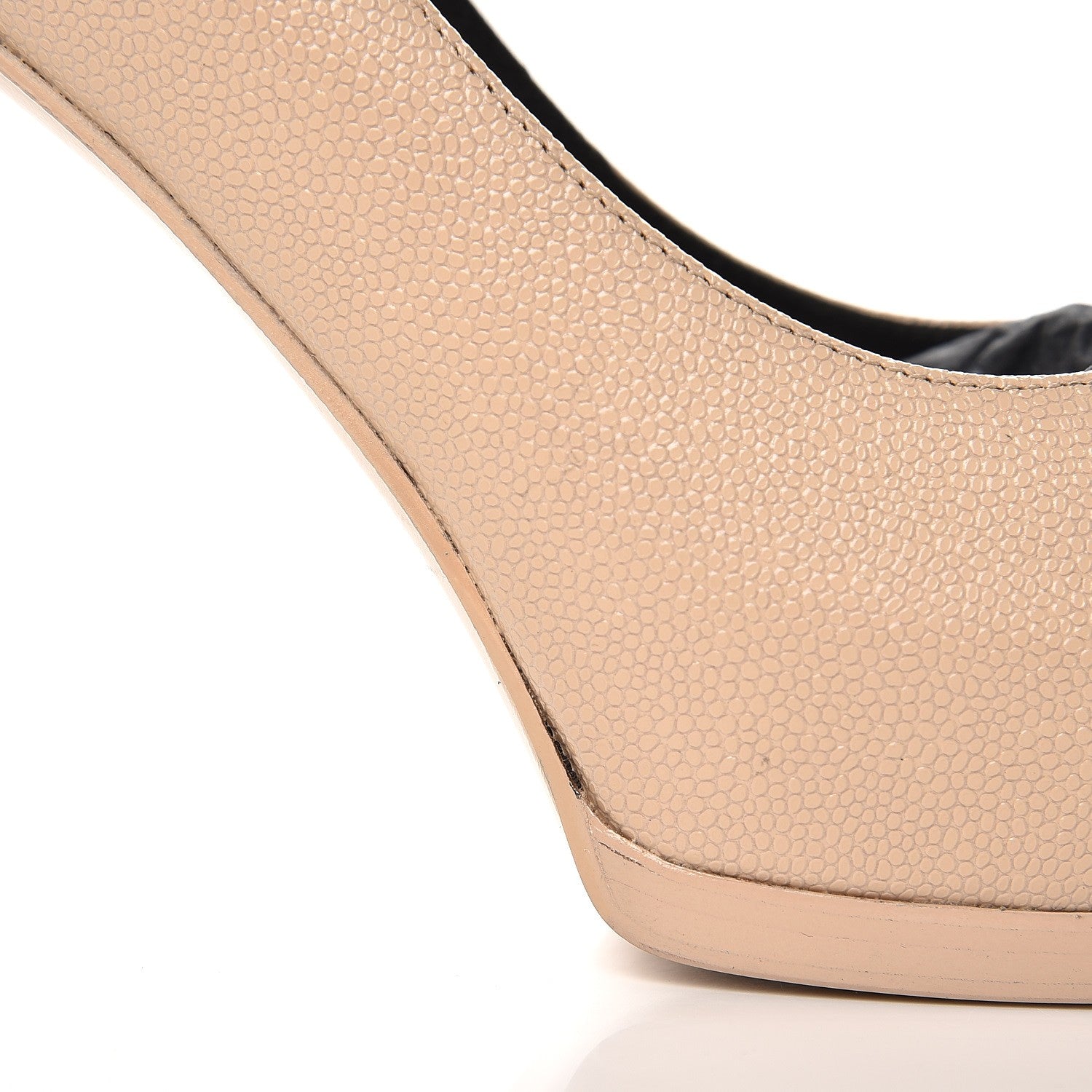 Saint Laurent Vernigolf Tribute Two 80 Platform Pumps 37.5 Nude Powder 11 of 12