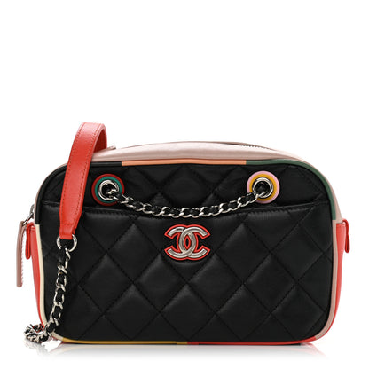 Chanel Calfskin Quilted Cuba Camera Bag Black Multicolor 1 of 11