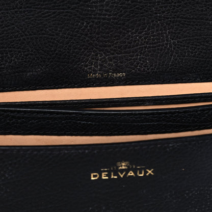 Delvaux Crispy Calfskin Le Mutin MM Saddle Bag Black 5 of 12
