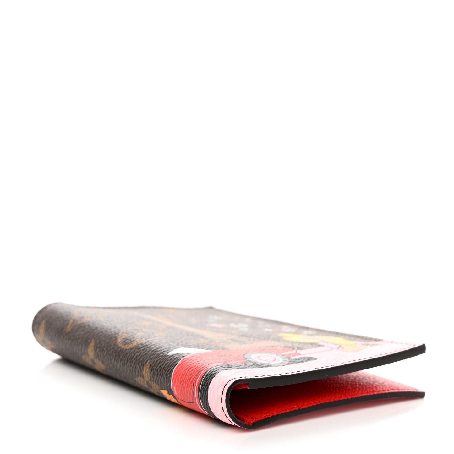 LOUIS VUITTON Monogram 2019 Christmas Animation Passport Cover Rouge