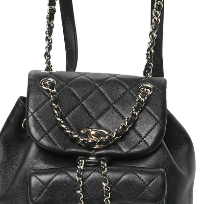 Chanel Lambskin Quilted Small Duma Drawstring Backpack Black 8 of 12