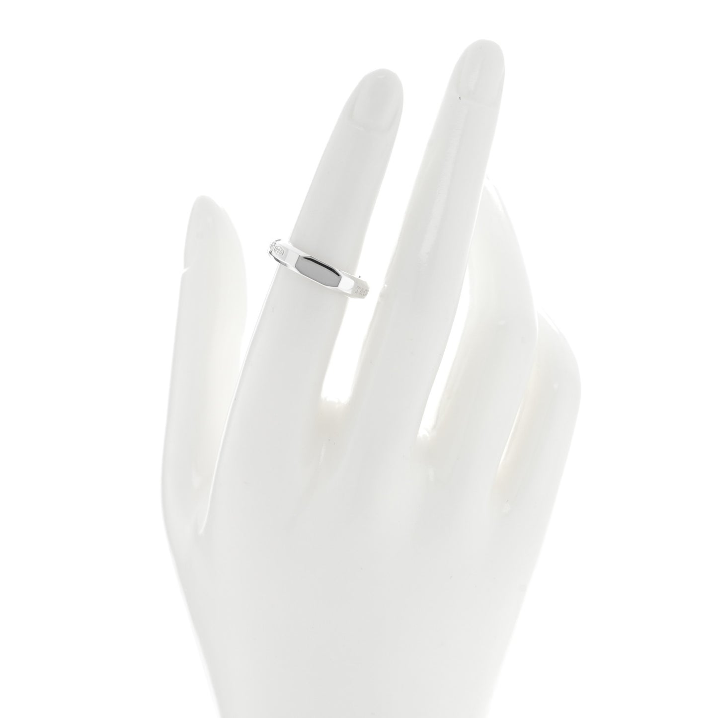 Sterling Silver 1837 Makers Narrow Slice Ring 50 5.5