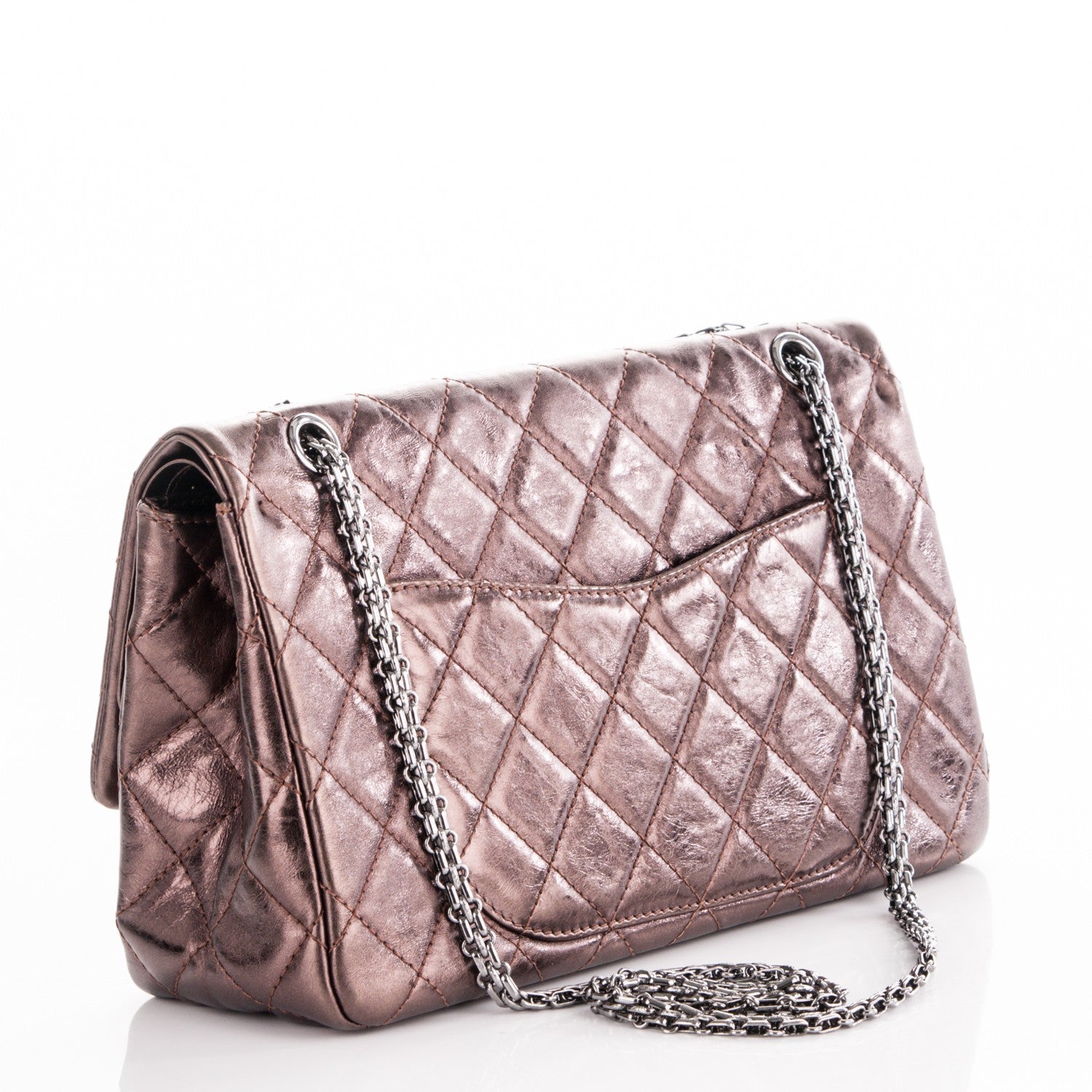 Chanel Metallic Aged Calfskin Quilted 2.55 Reissue 227 Flap Bronze 3 of 7