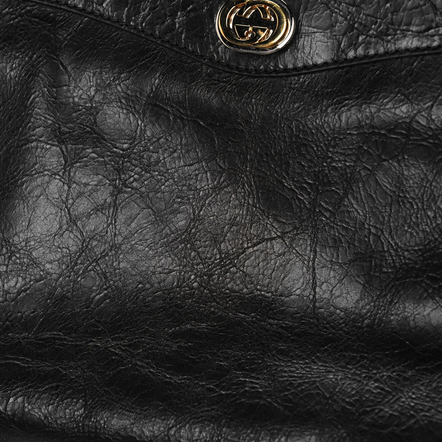 Fluffy Calfskin Morpheus Zip Pouch Black