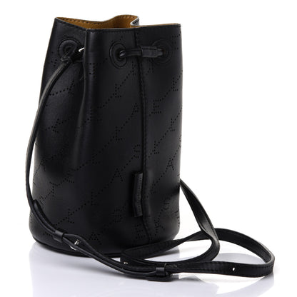 Stella McCartney Perforated Eco Alter Nappa Mini Bucket Bag Black 2 of 4