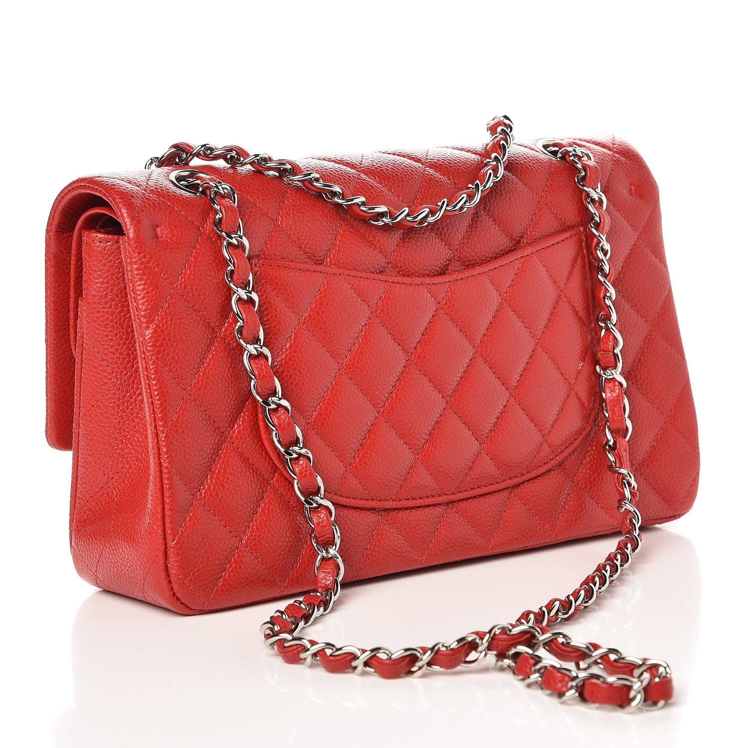 Chanel Caviar Quilted Medium Double Flap Red 4 of 13