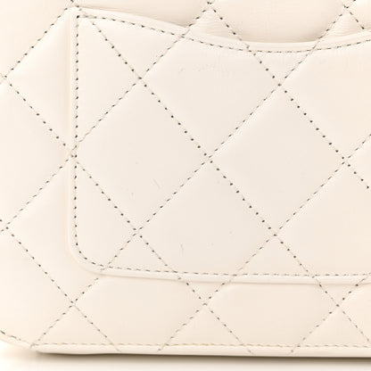 Chanel Shiny Calfskin Quilted Top Handle Vanity Case White 13 of 13
