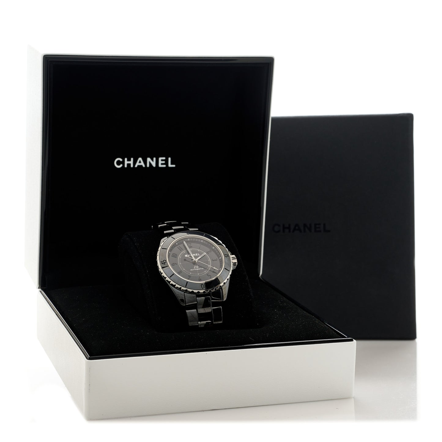 Stainless Steel Ceramic 38mm J12 Phantom Automatic Watch Black