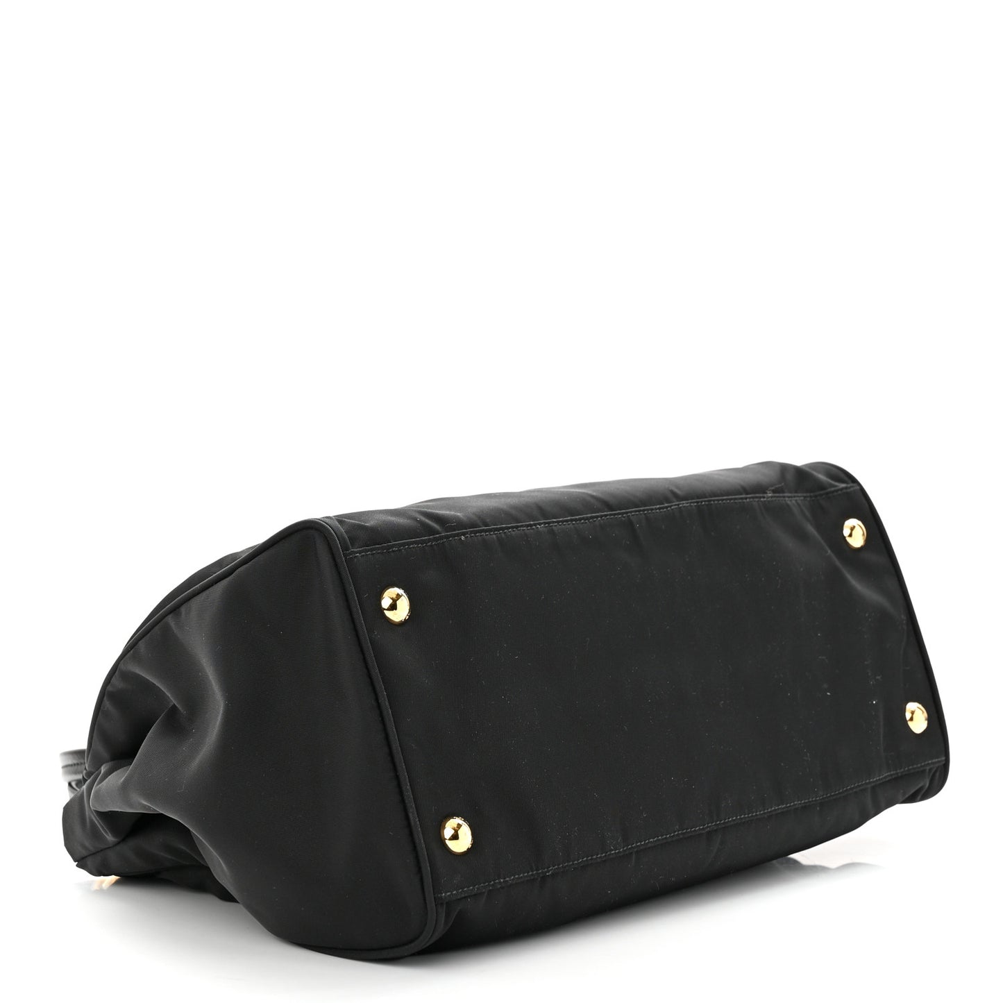 Tessuto Nylon Saffiano Shopping Tote Black