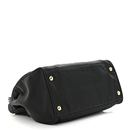 Prada Tessuto Nylon Saffiano Shopping Tote Black 4 of 9