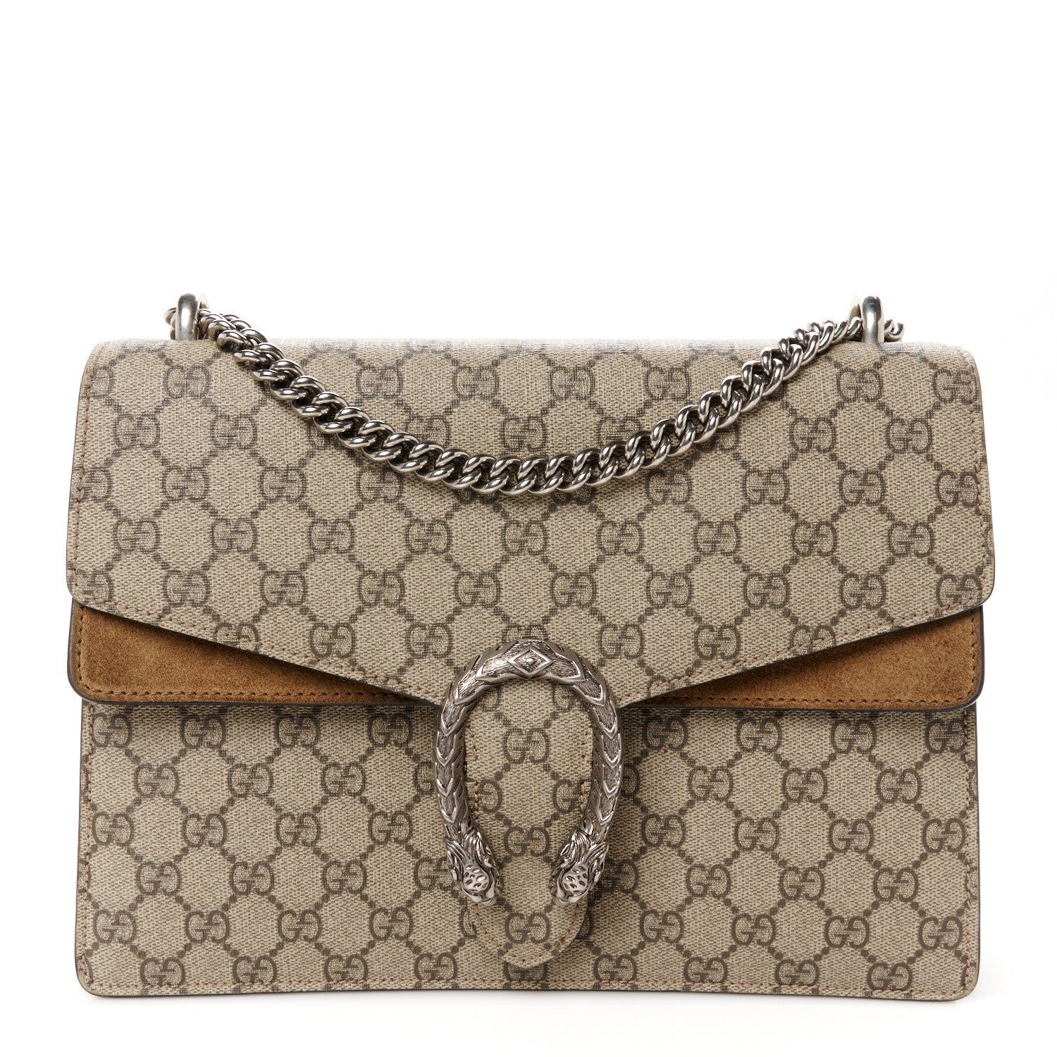 Gucci GG Supreme Monogram Medium Dionysus Shoulder Bag Taupe 1 of 14