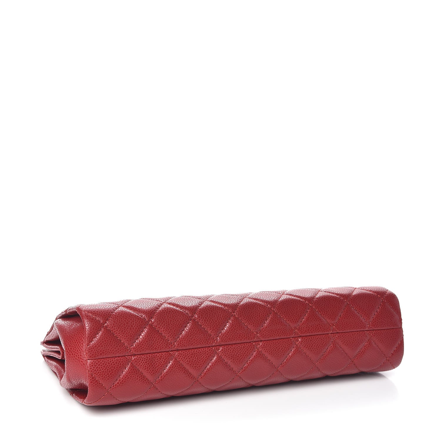Chanel Caviar Quilted Large CC Clutch Red 4 of 10